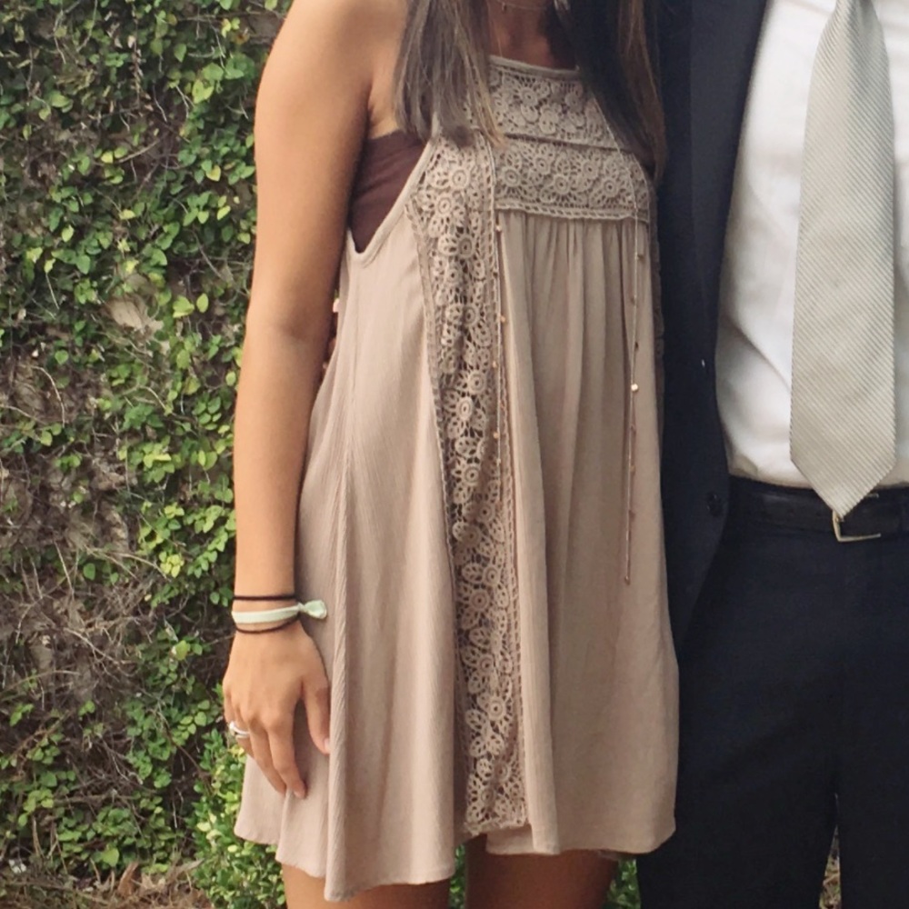 Brown flower summer dress!